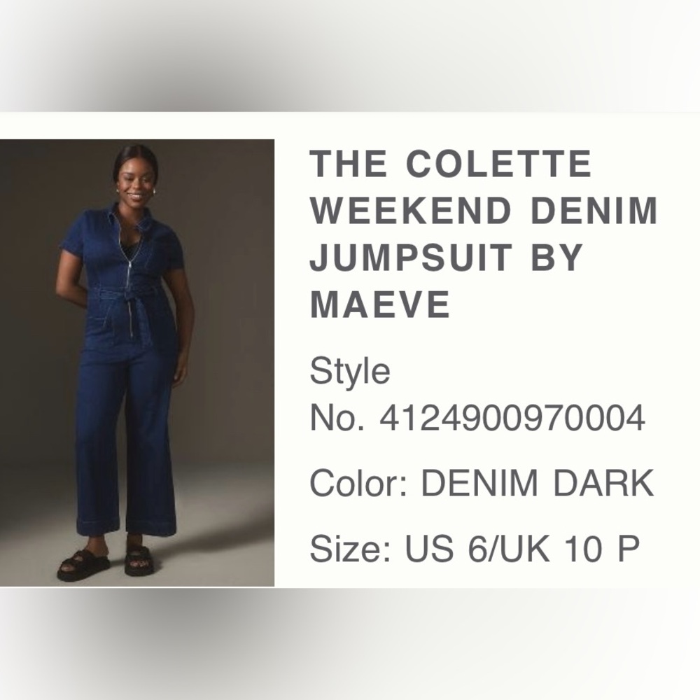 Anthropologie Collette Weekend denim jumpsuit- by Maeve